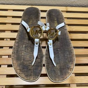 Michael Kors sandals, white, size 10
